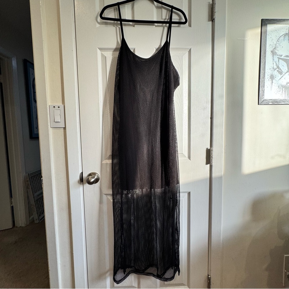 Fashion Nova Black Mesh Dress size 3X steam punk goth core grunge